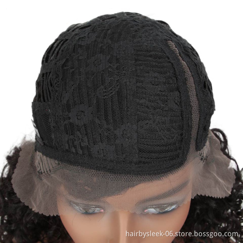 Aura fully open Kinky Curly Front Wigs Human hair Lace Part Wig Natural Brazilian Remy human hair extension Human Hair Wigs